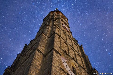 Gemeinde Zeilarn Landkreis Rottal-Inn Schildthurn Kirchenturm Nacht Sterne (Dirschl Johann) Deutschland PAN